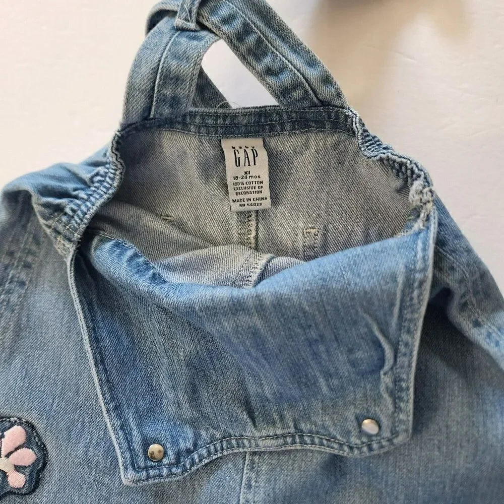 GAP Girls 18 - 24 Mths Denim Overalls‎